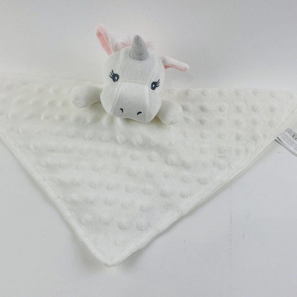 Elegant Baby Toys Elegant Baby Unicorn Lovey Minky Dot White